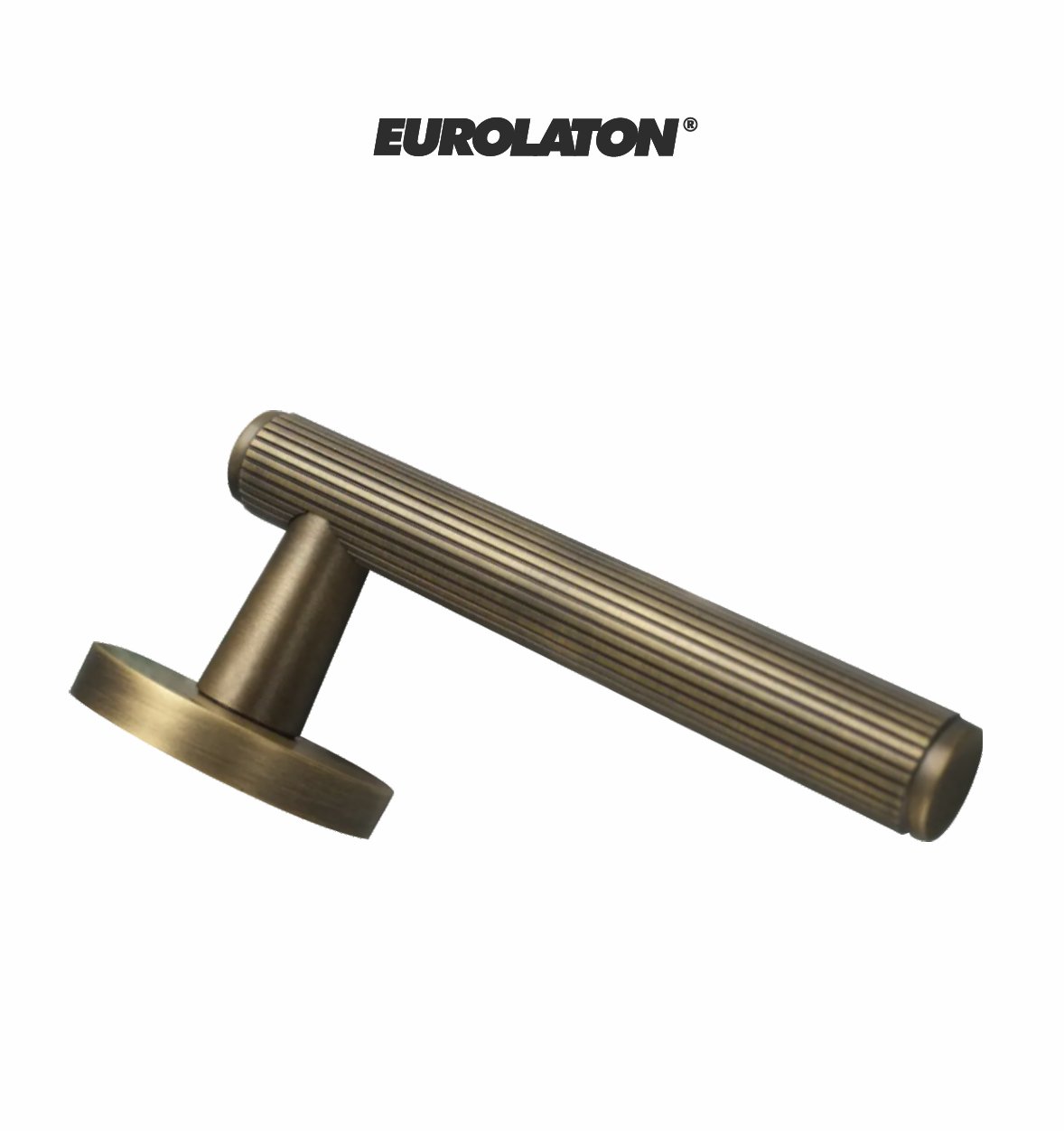 Chapa puerta EUROLATON modelo 2084 estrías latón